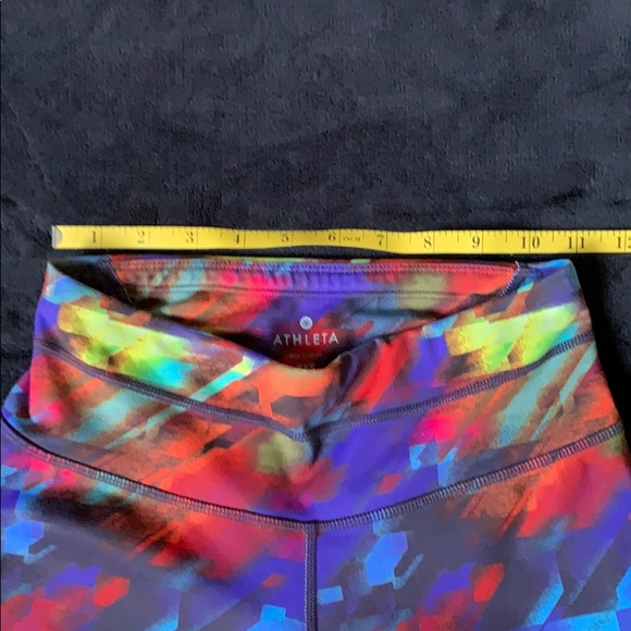 Athleta Colorful Yoga Running Stretchy Leggings - Picture 3 of 8